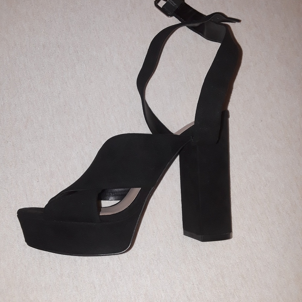 Lightly worn chunky heel